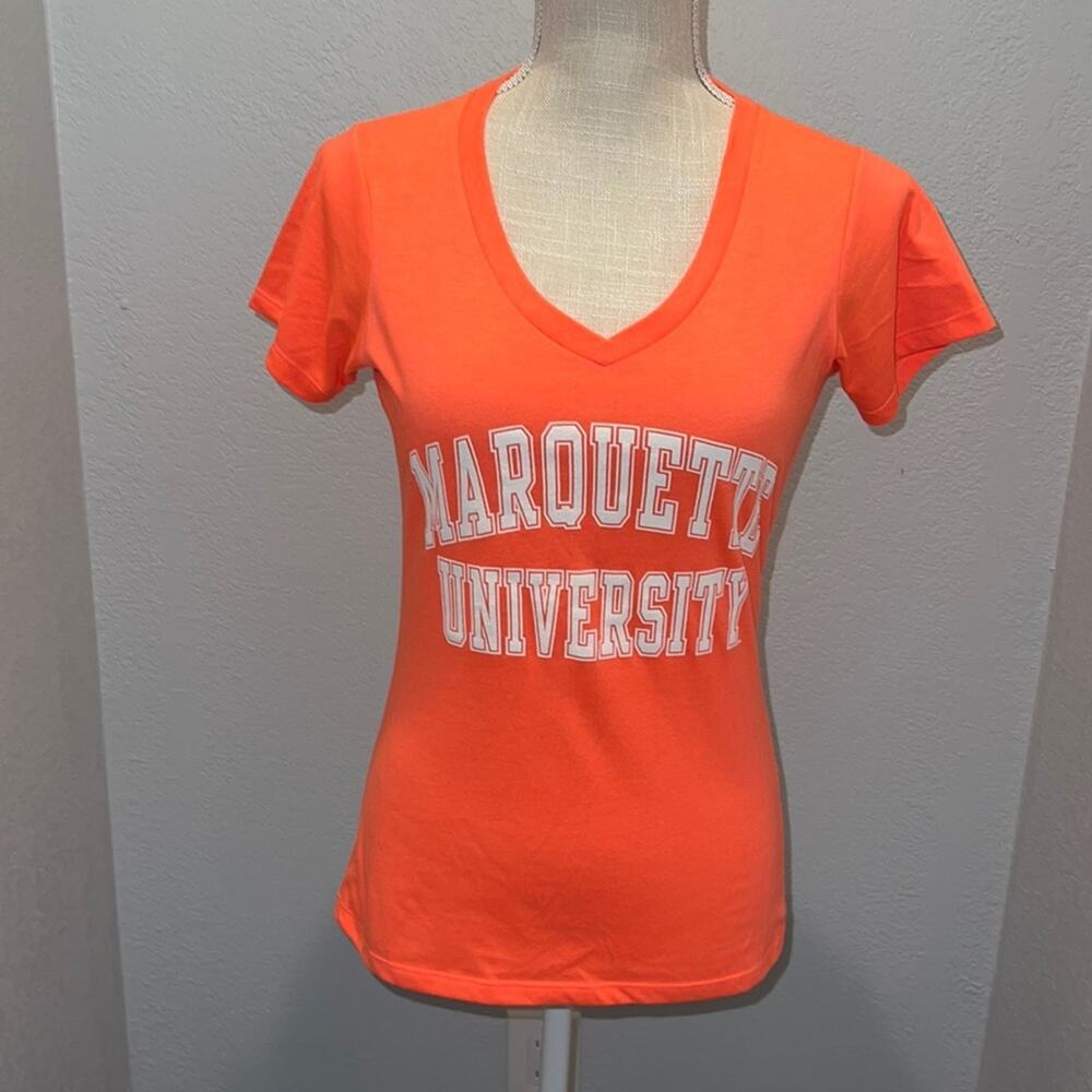 Champion Marquette University V Neck Short Sleeve T-Shirt - Size XS